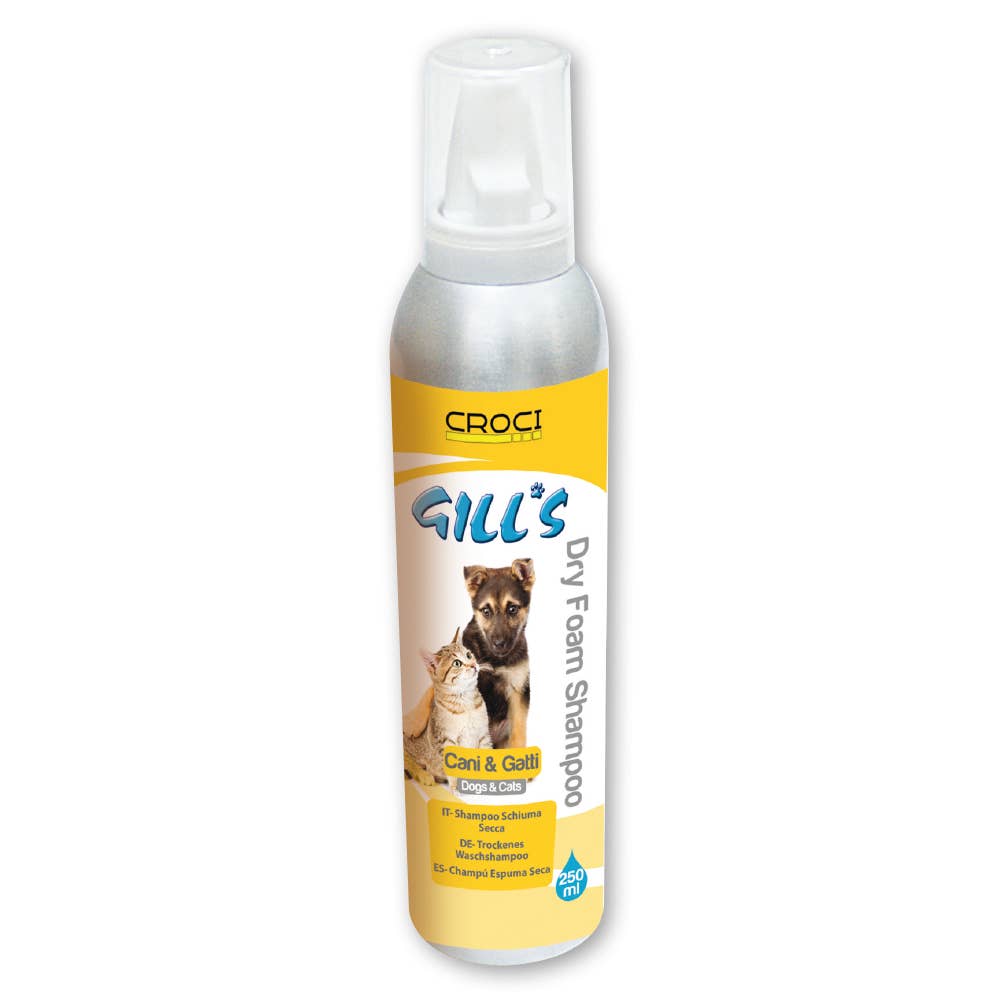 Dry shampoo for dogs - Gill's Dry Foam Foam - Crosses