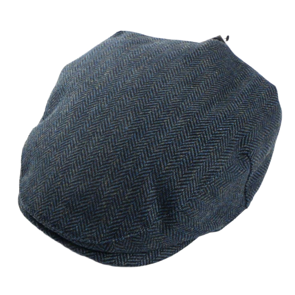 Tweed Cap Blue Herringbone