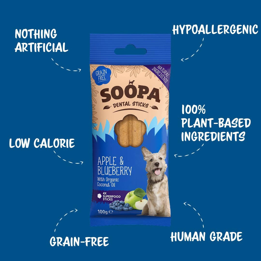 Apple & Blueberry Dog Dental Sticks