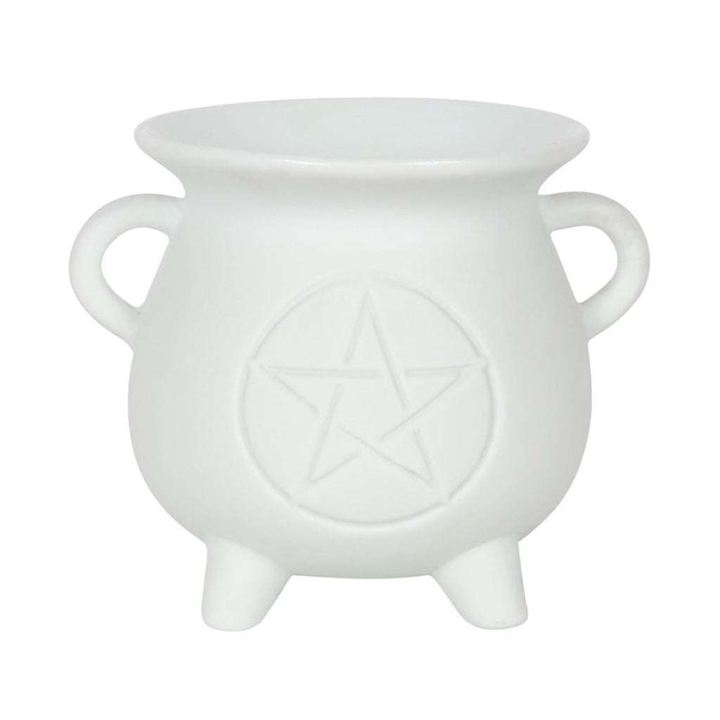 White Pentagram Cauldron Burner