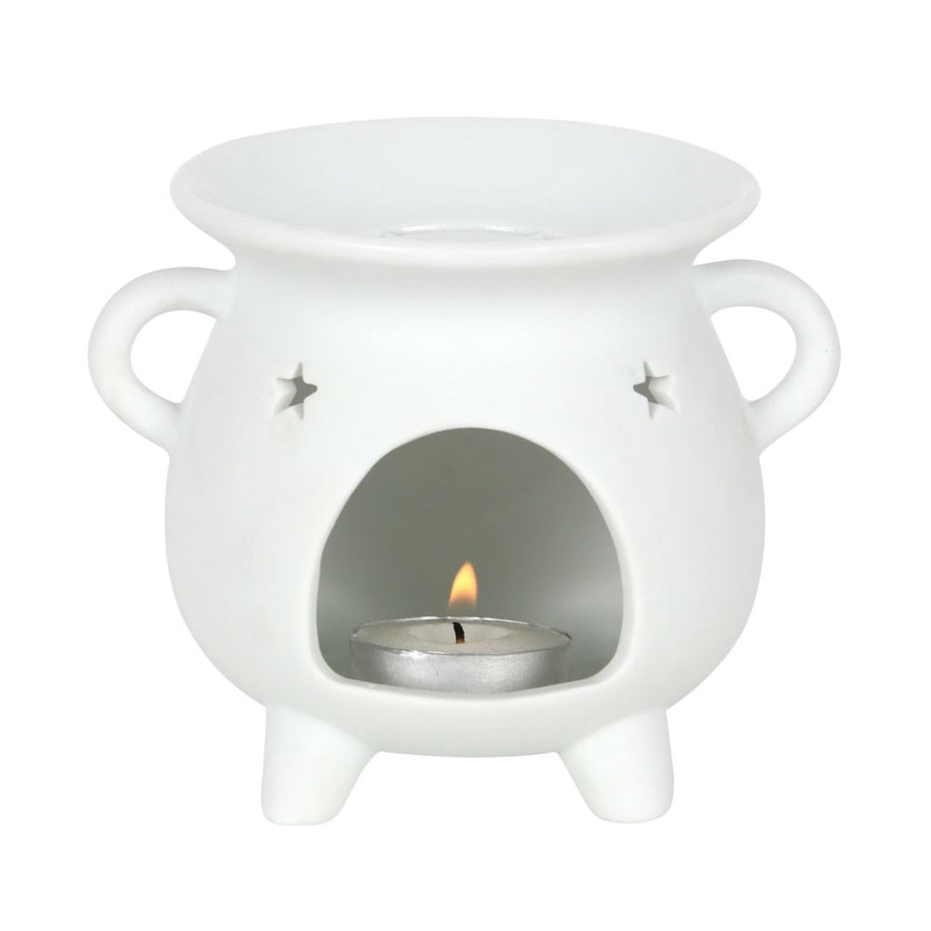 White Pentagram Cauldron Burner