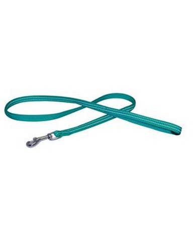 Soft Reflective Nylon Leash - 10x1200mm, Turquoise
